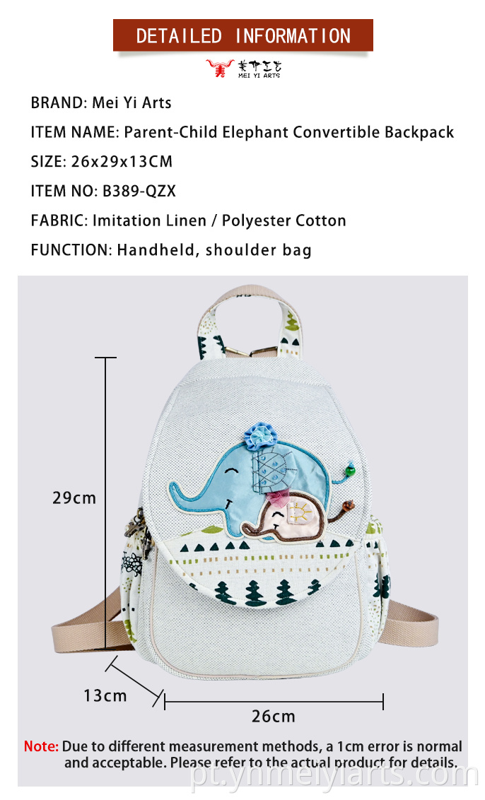 Cotton And Linen Backpack